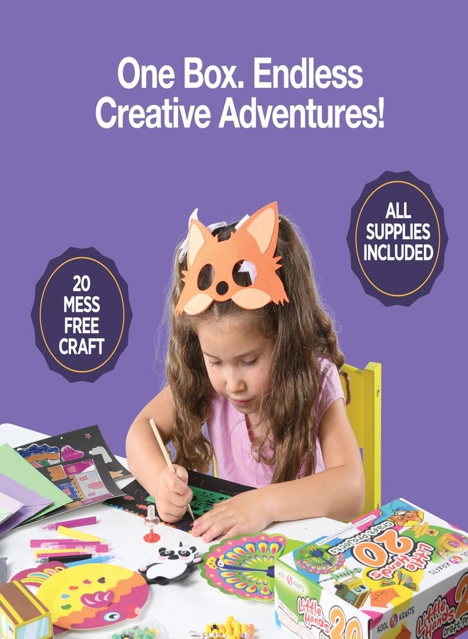 KOOL KRAFTS 20 Arts & Crafts Kit for Kids, All-Inclusive, No Mess Craft Kits & Supplies for Boys & Girls - DIY Creative Activity, Easy Step-by-Step Guide, Individually Packaged Crafts, Christmas Gift, Travel Gift - Image 4